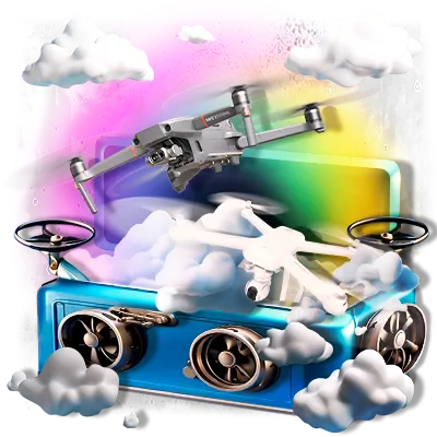 Коробка с дронами